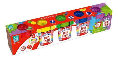 Imagem de Massinhas De Modelar Tutti Frutti Kit Massas Divertidas 5 Cores 50g Infantil Especial - Super Toys