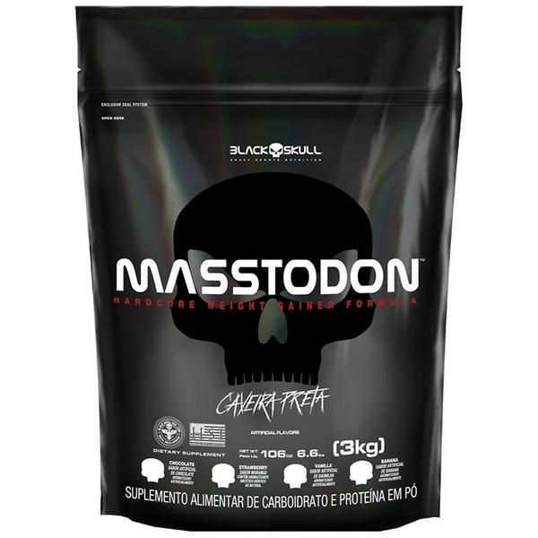 Imagem de Masstodon Refil 3KG Hipercalorico - BLACK SKULL