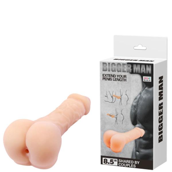 Imagem de Mastubador Maculino Capa Peniana em Silicone  Bumbum e Pênis Bigger Man 21cm x 8,5cm