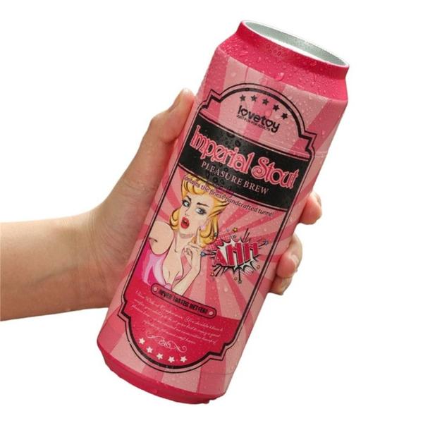 Masturbador Masculino em Formato de Vagina com Textura em Lata de Cerveja Imperial Stout Bege- Lovetoy Imagem de Masturbador Masculino em Formato de Vagina com Textura em Lata de Cerveja Imperial Stout Bege- Lovetoy
