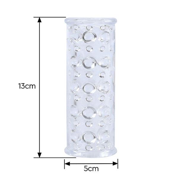 Imagem de Masturbador Masculino em Silicone com Textura Interna 13 x 5cm Transparente Colt