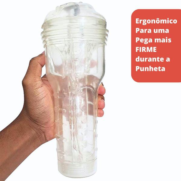 Imagem de Masturbador Masculino Silicone Vagina Transparente Lanterna