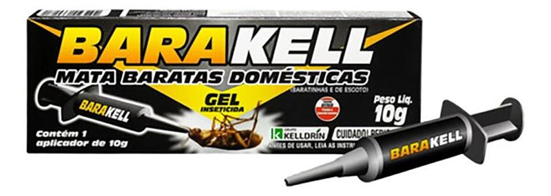 Imagem de Mata Baratas Barakell Gel KIT 5 UNIDADES Baratinha Americana Germânica 10gr Kelldrin Uso Doméstico