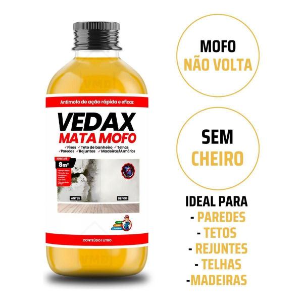 Imagem de Mata Mofo Vedax Não Volta Anti Mofo Parede Teto Piso 1Lt