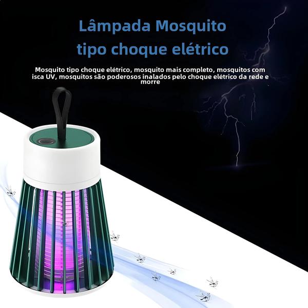 Imagem de Mata-Mosquitos USB Recarregável com Luz UV e Choque Elétrico