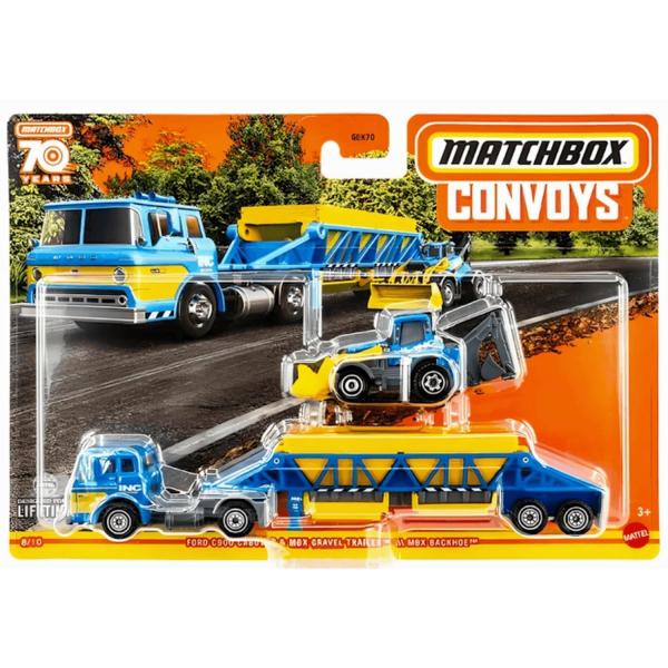 Imagem de Matchbox Convoys Caminhão Ford C900 Cabover & Mbx Backhoe Gbk70 - Mattel