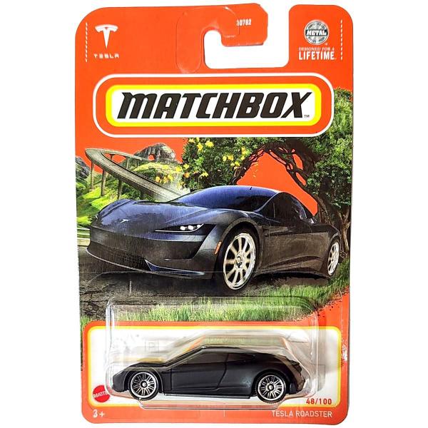 Imagem de Matchbox Mattel Tesla Roadster Pintura Fosca 48/100 (Lote G - 2024)