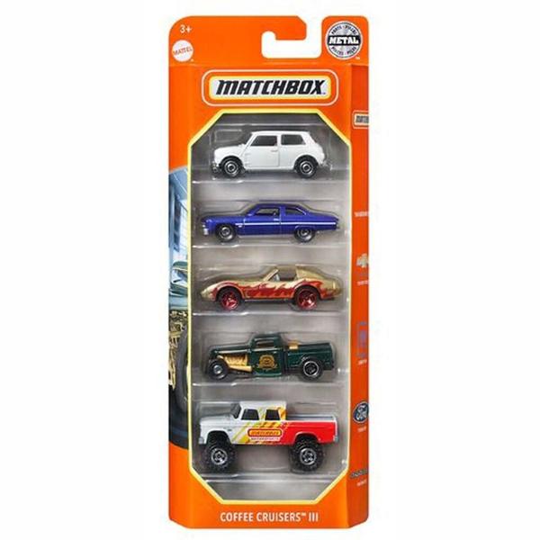 Imagem de Matchbox MBX Coffee Cruisers III Pack 5 Carrinhos - Mattel