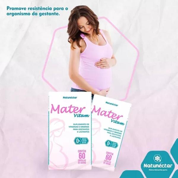 Imagem de Mater Vitam Suplemento para gestantes e lactantes 500mg 60cp