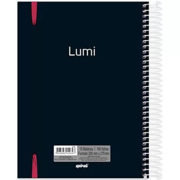 Imagem de Material Escolar Caderno Cores Neon 10Matérias/160Folhas/Kit