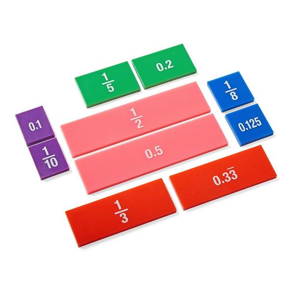 Imagem de Math Manipulatives hand2mind, blocos decimais e fracionários