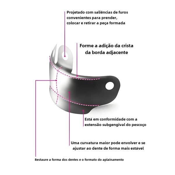 Imagem de Matrizes Dentárias de Metal - Faixas de Substituição para Odontologia