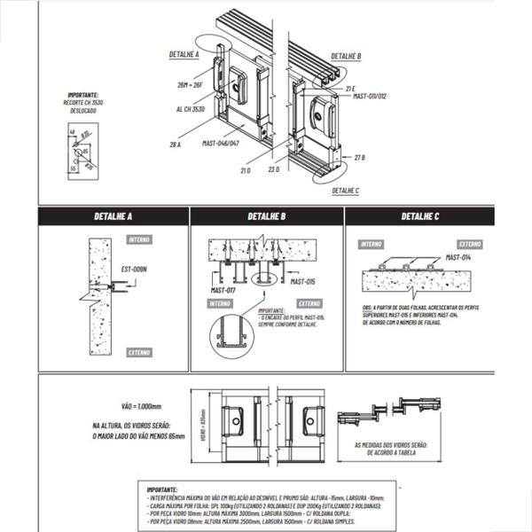 Imagem de Max System Fechadura Acessorio Alvenaria 10mm Preto