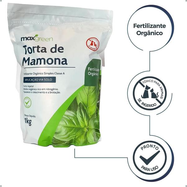 Imagem de Maxgreen Torta de Mamona 1 Kg - Adubo Orgânico