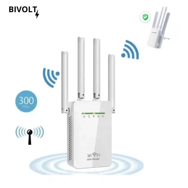 Imagem de Maximize Sua Rede O Repetidor Roteador Sinal Wi-Fi 4 Antenas