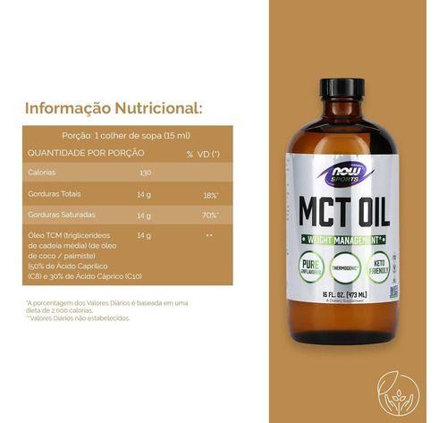 Imagem de Mct Óleo De Coco Now Sports 473 Ml Ácido Caprílico Importado