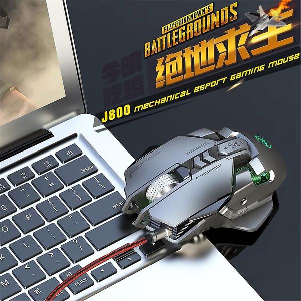 Imagem de Mecânico Definir O Jogo Usb Com Fio 6400dpi Ajustável Gaming Mouse Ratos Para Pc