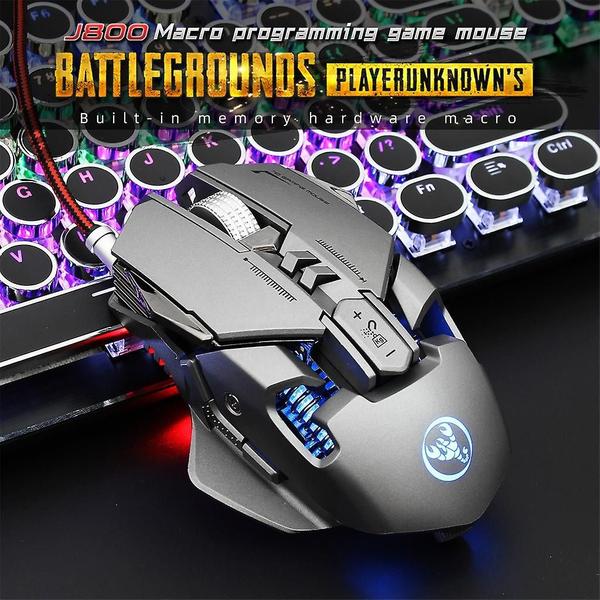 Mecânico Definir O Jogo Usb Com Fio 6400dpi Ajustável Gaming Mouse Ratos Para Pc - HUOGUO Imagem de Mecânico Definir O Jogo Usb Com Fio 6400dpi Ajustável Gaming Mouse Ratos Para Pc
