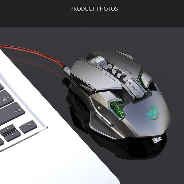 Mecânico Definir O Jogo Usb Com Fio 6400dpi Ajustável Gaming Mouse Ratos Para Pc - HUOGUO Imagem de Mecânico Definir O Jogo Usb Com Fio 6400dpi Ajustável Gaming Mouse Ratos Para Pc