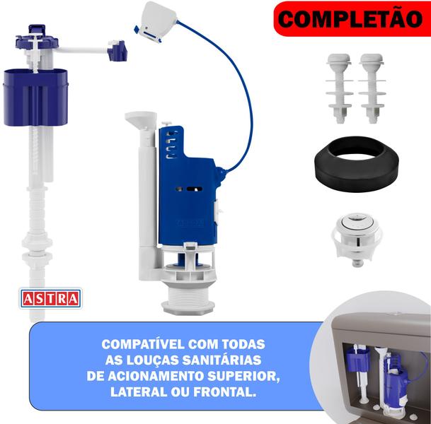 Imagem de mecanismo caixa acoplada universal Duplo acionamento completo