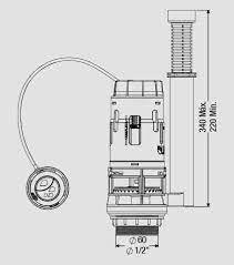 Imagem de Mecanismo Completo Entrada Pop Flux/Saida Dual Flush Universal Censi - 9507  9507 - Dual Flush