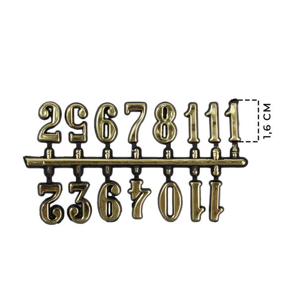 Imagem de Mecanismo De Relógio Com Ponteiros E Números Arábicos Dourado G - 5 Kits