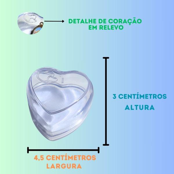 Imagem de Medalha São Jorge Guerreiro + caixa acrílica coração 2 unid