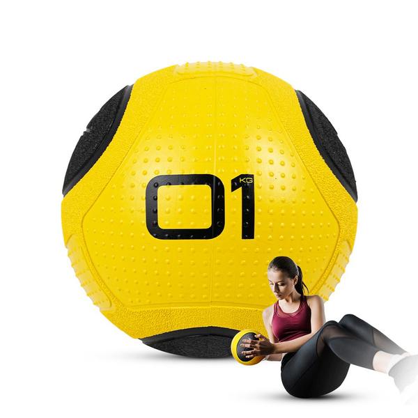 Imagem de Medicine Ball bola de borracha inflável treino funcional 1kg