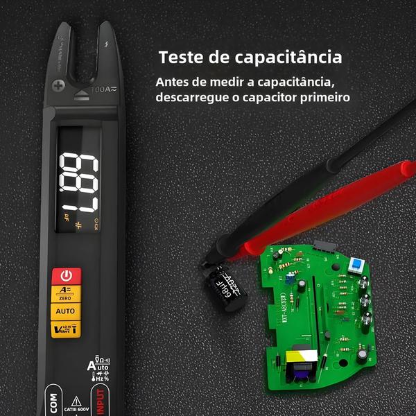 Imagem de Medidor de Braçadeira Digital BSIDE - 100A AC/DC - Testador Elétrico Profissional