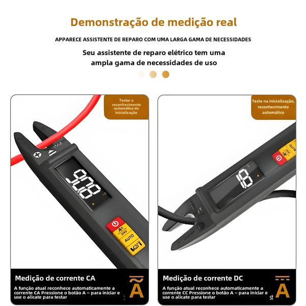 Imagem de Medidor de Braçadeira Digital BSIDE - 100A AC/DC - Testador Elétrico Profissional