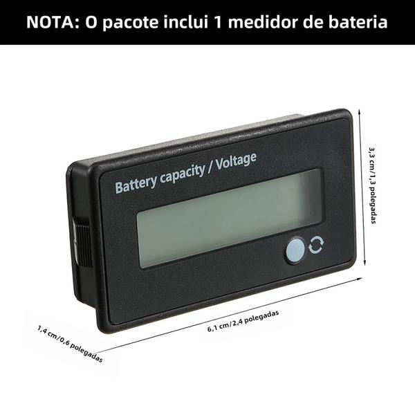 Imagem de Medidor de Capacidade de Bateria de Alta Tensão 12V-72V - Indicador de Alarme DC