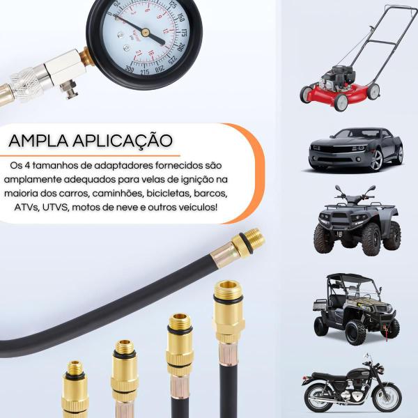 Imagem de Medidor De Compressão De Cilindro Motor Carros Motos Delta