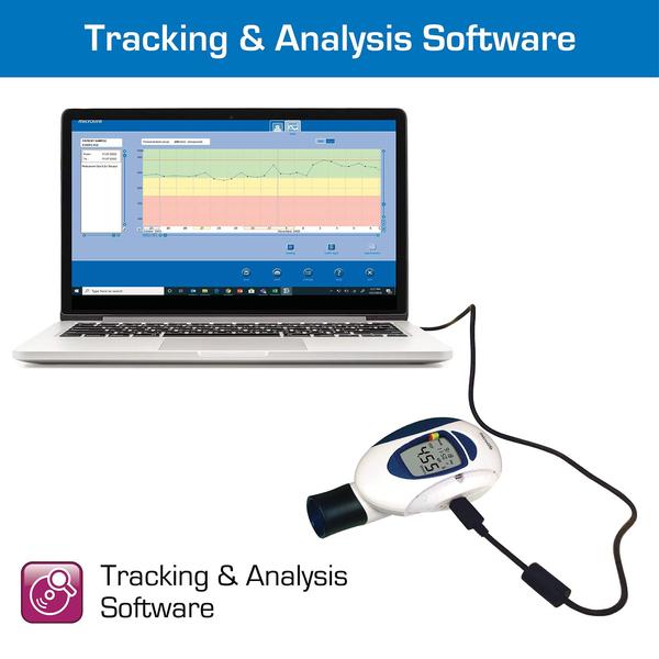 Imagem de Medidor de Fluxo de Pico Digital Microlife - PEF e FEV1 - para Controle da Asma