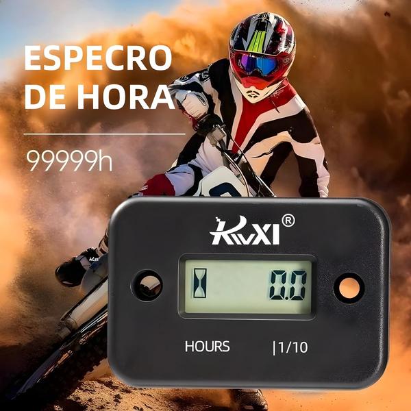 Imagem de Medidor de Horas Digital LCD para Motores a Gás - Motocross, Bicicleta, Motocicleta e Cortador de Grama