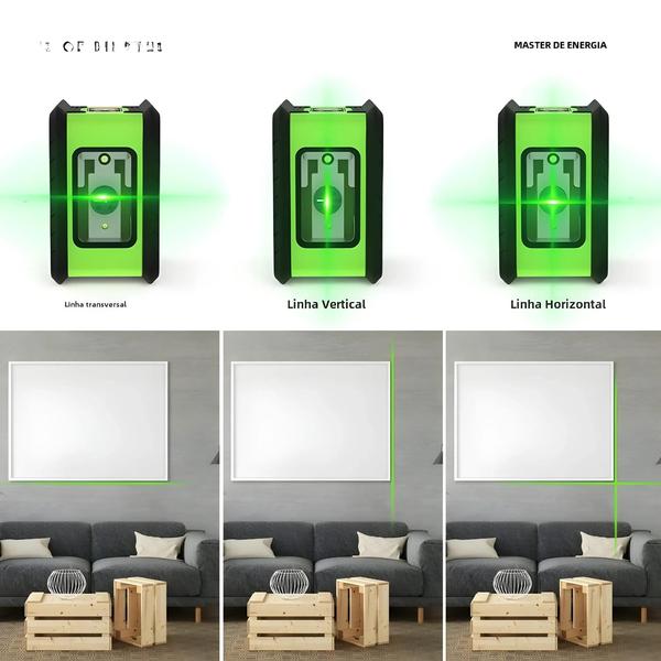 Imagem de Medidor De Nível a Laser Verde HILDA 2 Linhas Cruzadas Auto-nivelamento Horizontal Vertical Nível