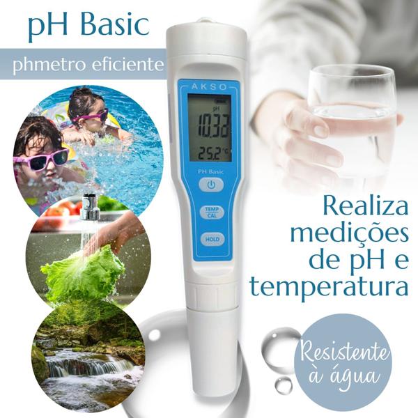 Imagem de Medidor De Ph Digital Phmetro De Bolso Portátil Com Soluções Calibração + KCL3M