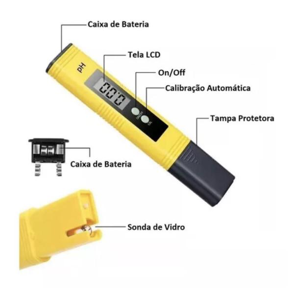 Imagem de Medidor De Ph Digital Phmetro Lcd Bateria Inclusa Com