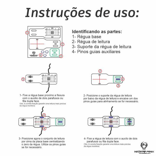 Imagem de Medidor de Rachadura/Fissuras Padrão 2D de Precisão