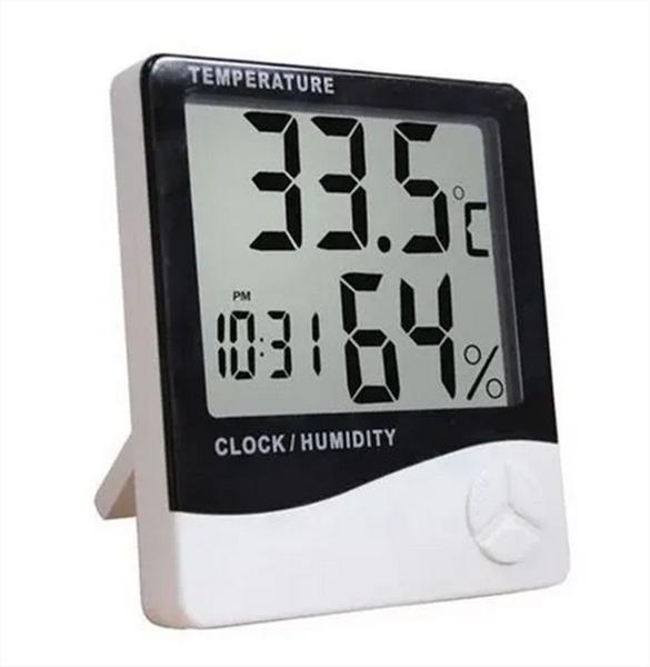 Imagem de Medidor de temperatura Termo-higrômetro Digital Relógio