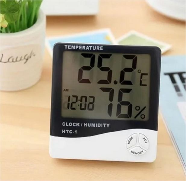 Imagem de Medidor de temperatura Termo-higrômetro Digital Relógio