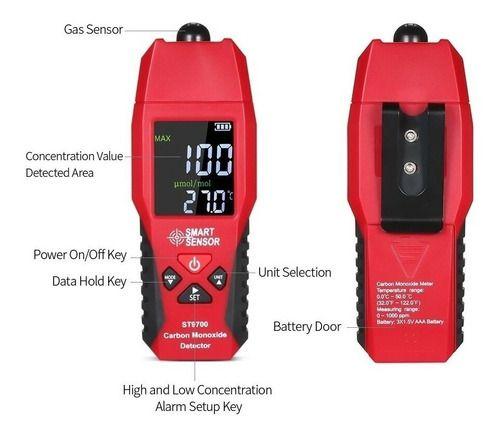 Imagem de Medidor Monitor Digital De Monóxido Carbono Co 1 - 1.000 Ppm