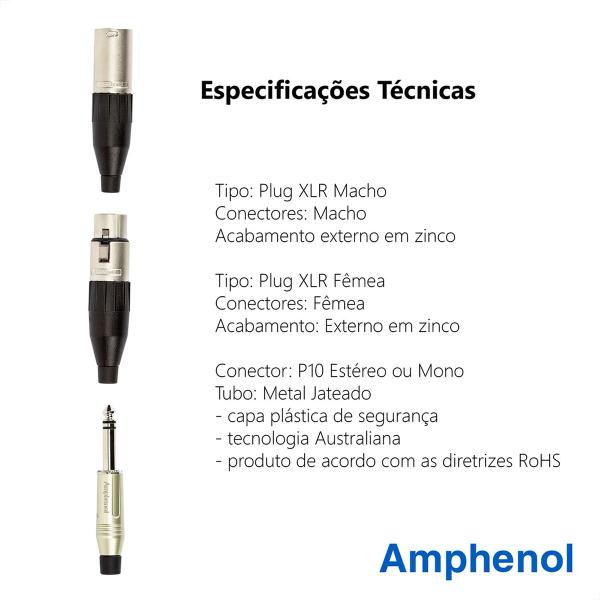 Imagem de Medusa 6 Vias Montada Conectores Amphenol - 40 Metros