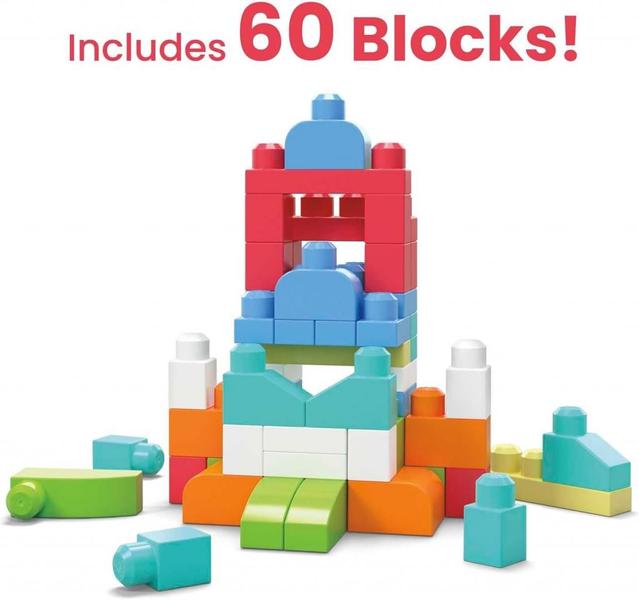 Imagem de Mega Bloks Bolsa Construção 60 Pcs Vermelho - Mattel DCH54