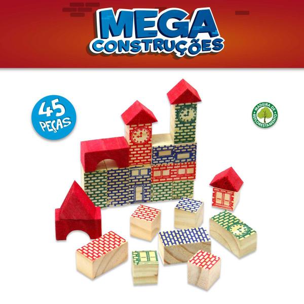 Imagem de Mega construções blocos de montar 45 peças - pais & filhos - 7394