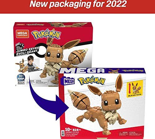 Imagem de Mega Construx Pokemon Eevee Gigante com Ação de Batalha