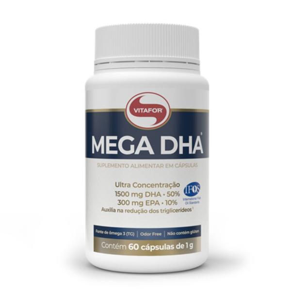 Imagem de  MEGA DHA Vitafor 1500mg Dha + 300mg Epa Ômega 3 Alta Concentração