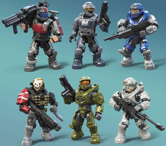 Imagem de MEGA Halo 20th Anniversary Character Pack Halo Infinite Construction Set, Construindo Brinquedos para Meninos Exclusivo da Amazon