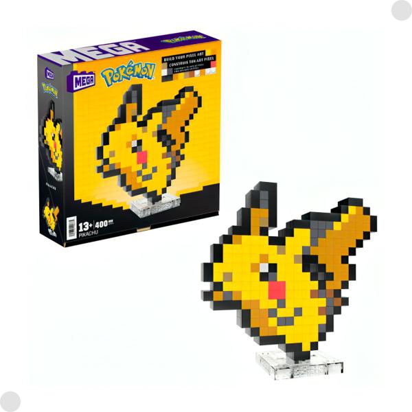 Imagem de Mega Pokémon Construção Pixel Art Pikachu HTH74 - Mattel