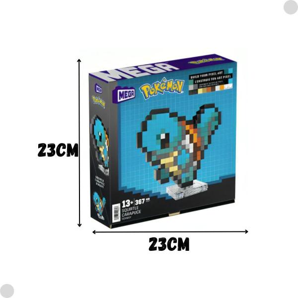 Imagem de Mega Pokémon Construção Pixel Art Squirtle Hth77 - Mattel