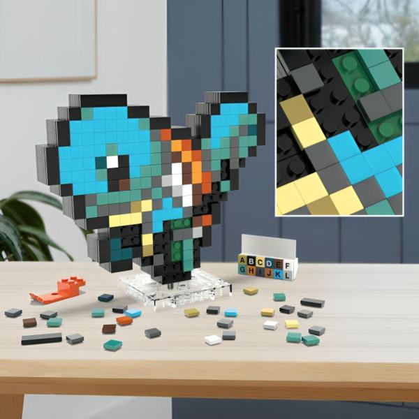 Imagem de Mega Pokémon Construção Pixel Art Squirtle Hth77 - Mattel